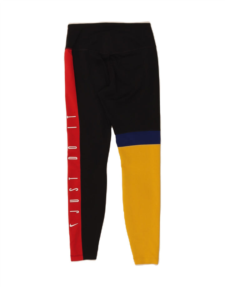 NIKE Womens Dri Fit Crop Leggings UK 10 Small  Multicoloured Colourblock Vintage Nike and Second-Hand Nike from Messina Hembry 