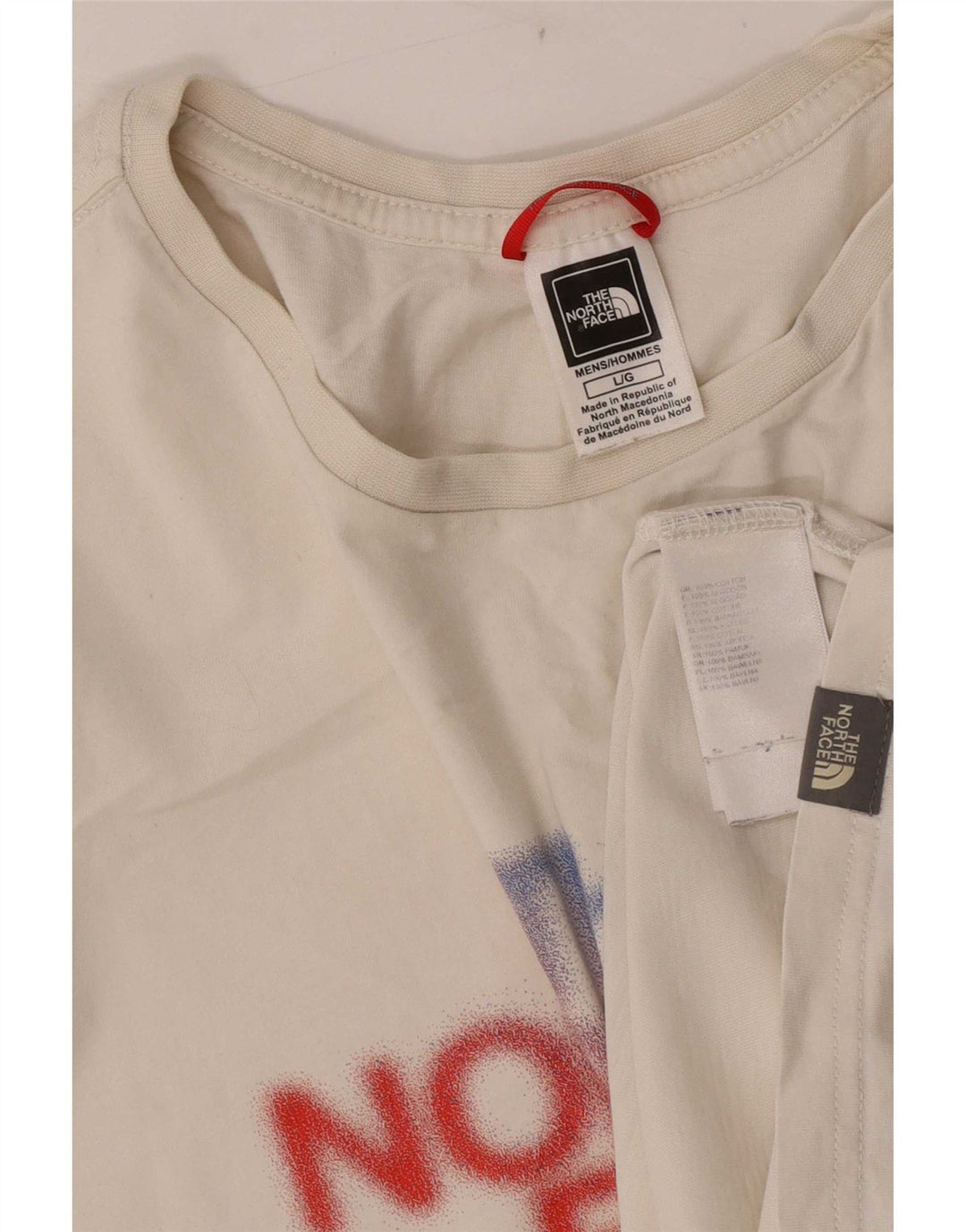 The North Face Herre Grafisk T-Shirt Top Stor Hvid Bomuld