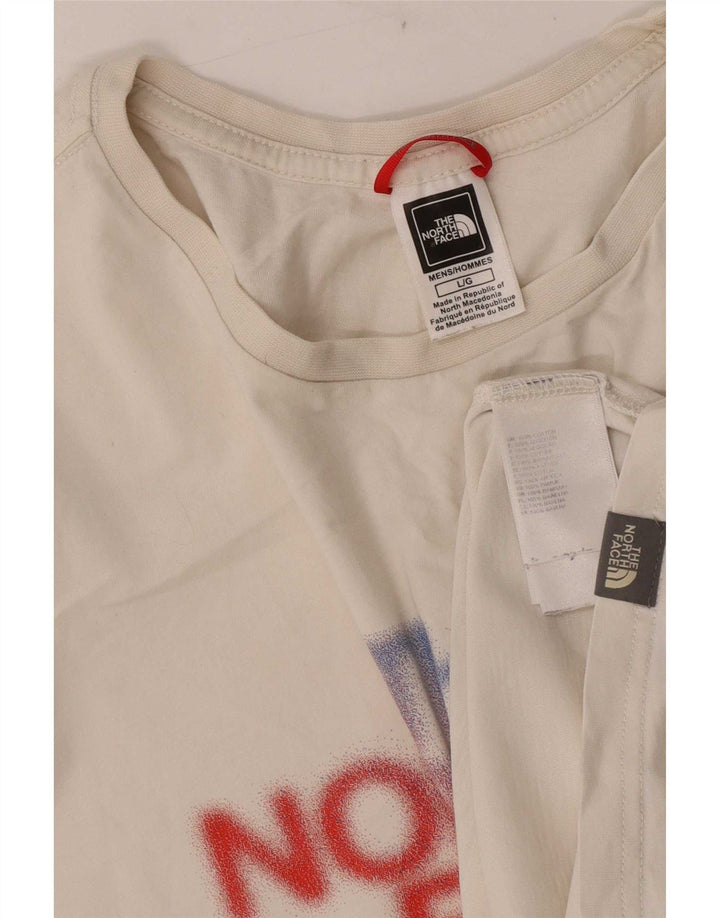 The North Face Herre Grafisk T-Shirt Top Stor Hvid Bomuld