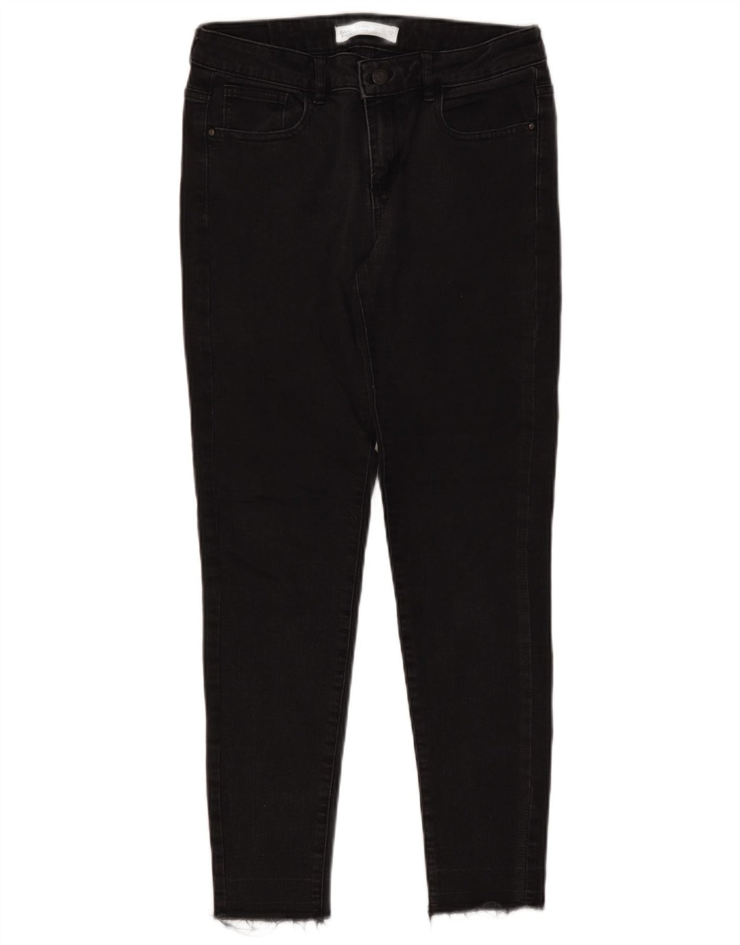 ZARA Dame Skinny Jeans EU 38 Small W28 L26 Sort Bomuld