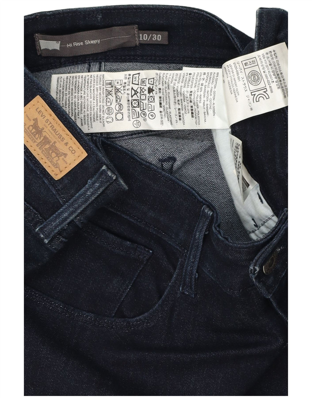 Levi's denimnederdel til kvinder W30 Medium marineblå bomuld