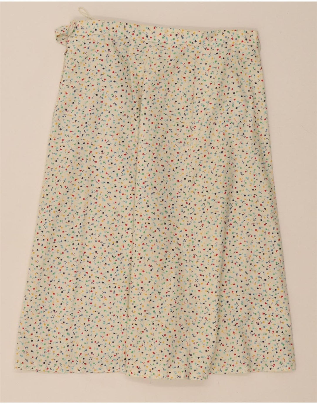 VINTAGE Womens A-Line Skirt IT 42 Medium W30  Multicoloured Floral Cotton Vintage Vintage and Second-Hand Vintage from Messina Hembry 