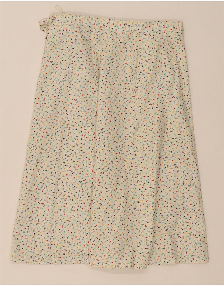 VINTAGE Womens A-Line Skirt IT 42 Medium W30  Multicoloured Floral Cotton Vintage Vintage and Second-Hand Vintage from Messina Hembry 