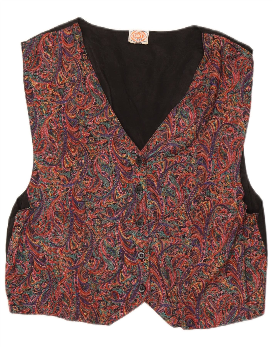 Vintage damevest IT 44/46 Medium Flerfarvet Paisley