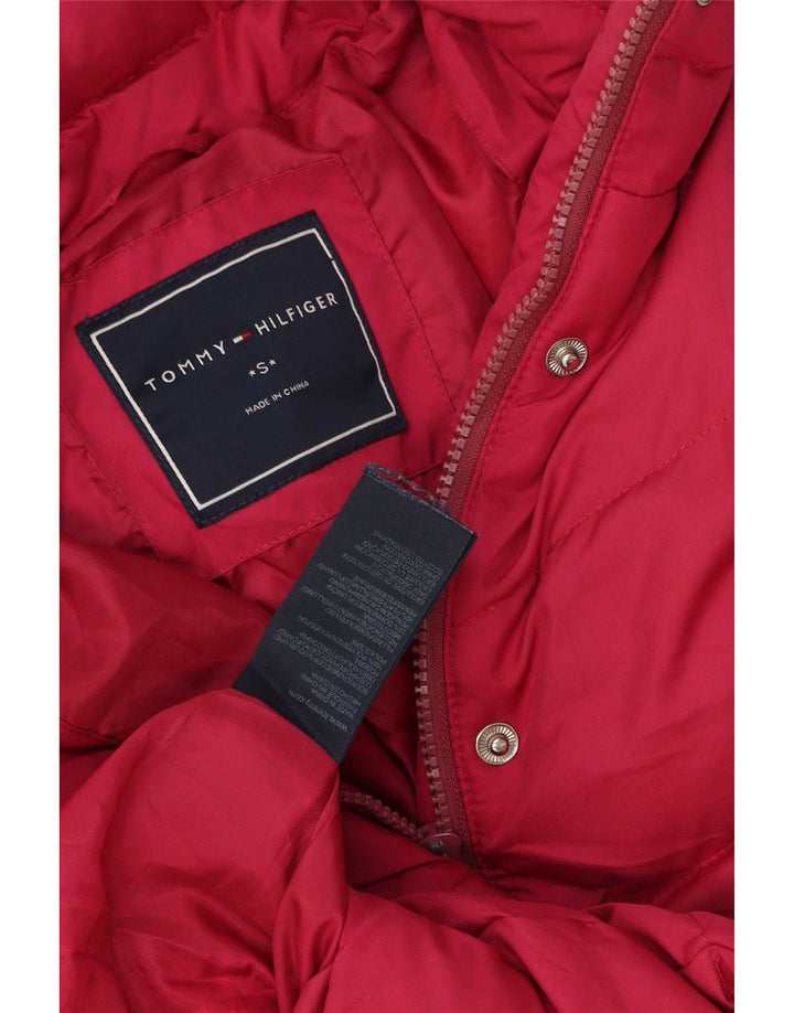 Tommy Hilfiger, polstret hættejakke til kvinder UK 10 Small Pink Polyester