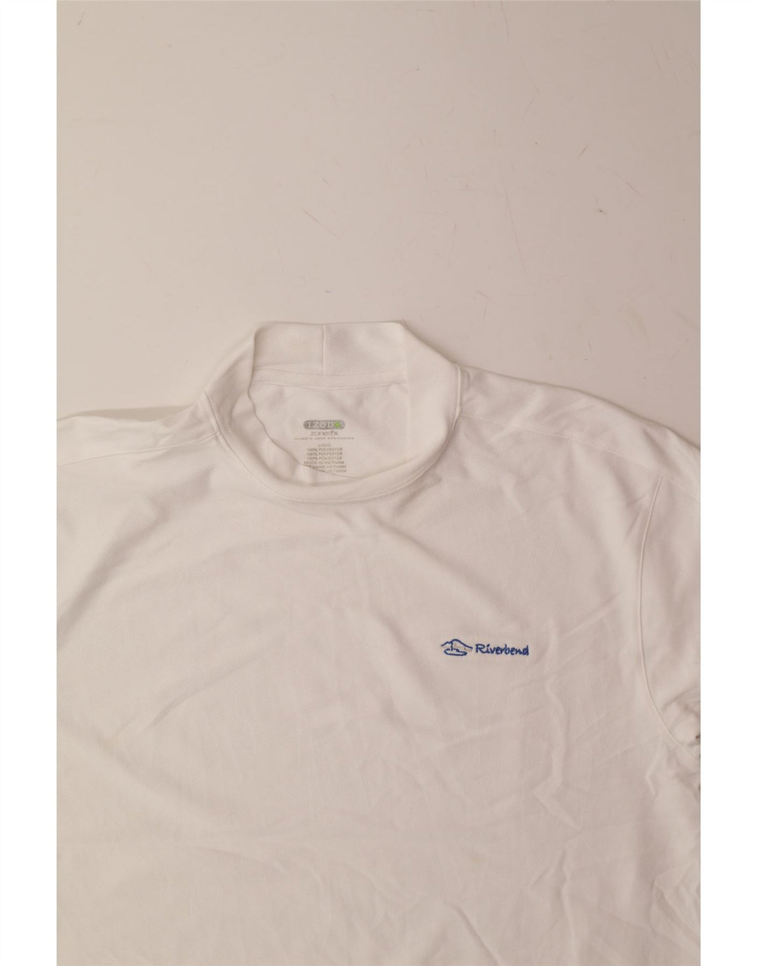 IZOD Mens T-Shirt Top Large White Polyester Vintage Izod and Second-Hand Izod from Messina Hembry 