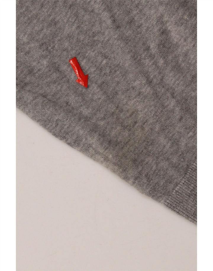 TOMMY HILFIGER Herre sweater med V-hals, lille grå flækket bomuld
