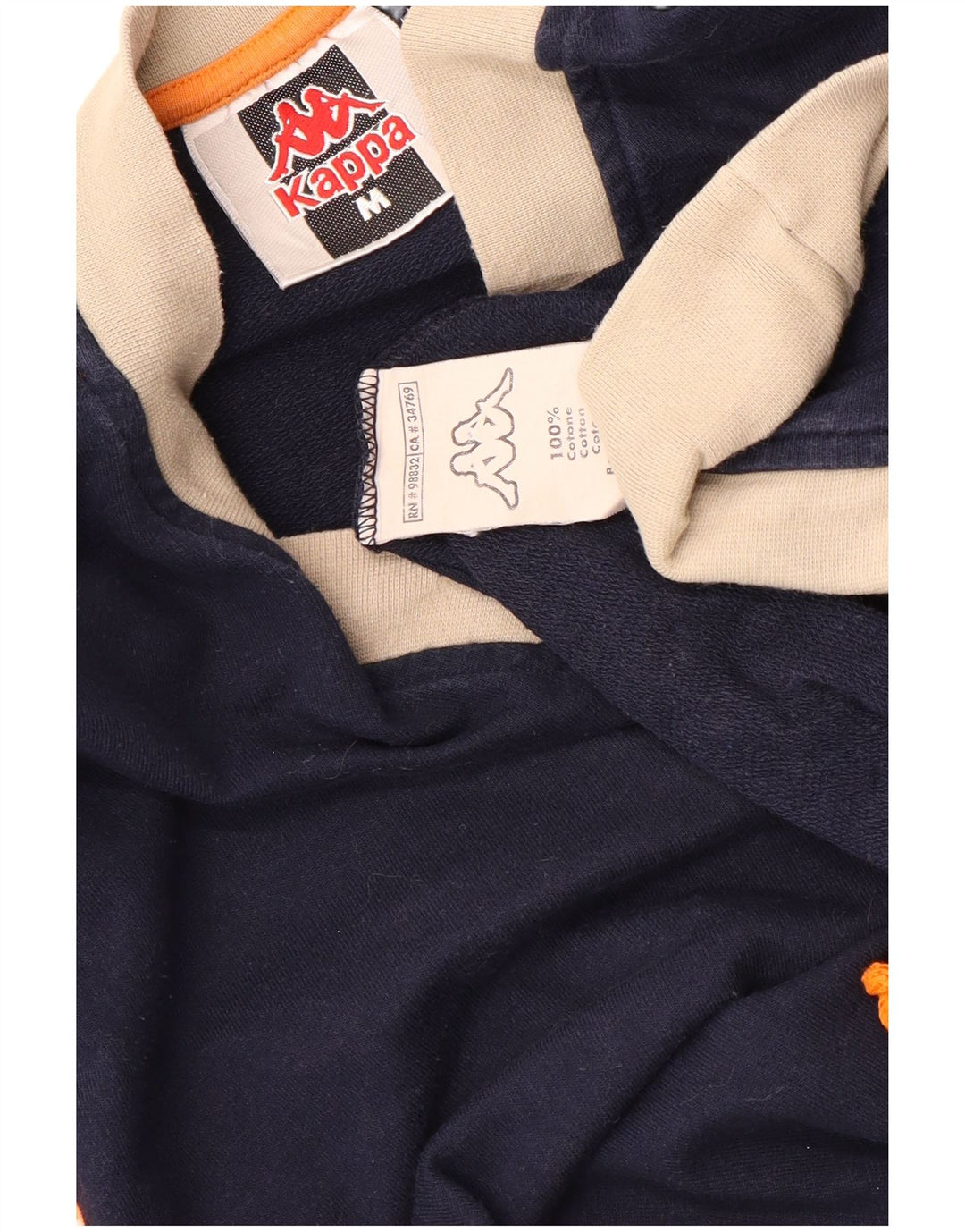 KAPPA Herre Top Langærmet Medium Navy Blue Colourblock Bomuld