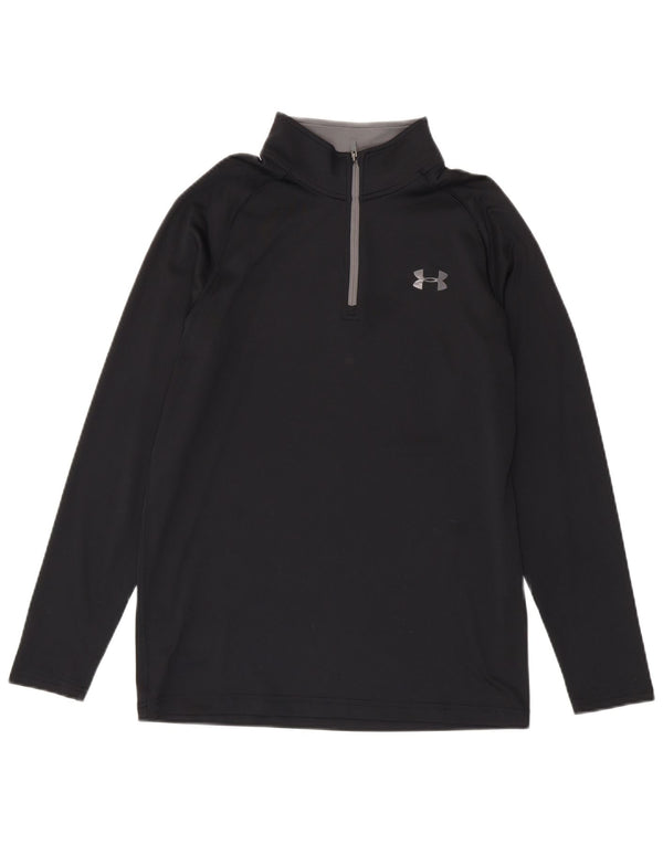 Under Armour Herre Heat Gear Zip Neck Pullover Træningsdragt Top Lille Sort