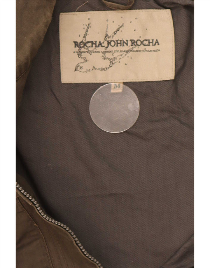 John Rocha Herre Utility Jacket UK 38 Medium Khaki Cotton