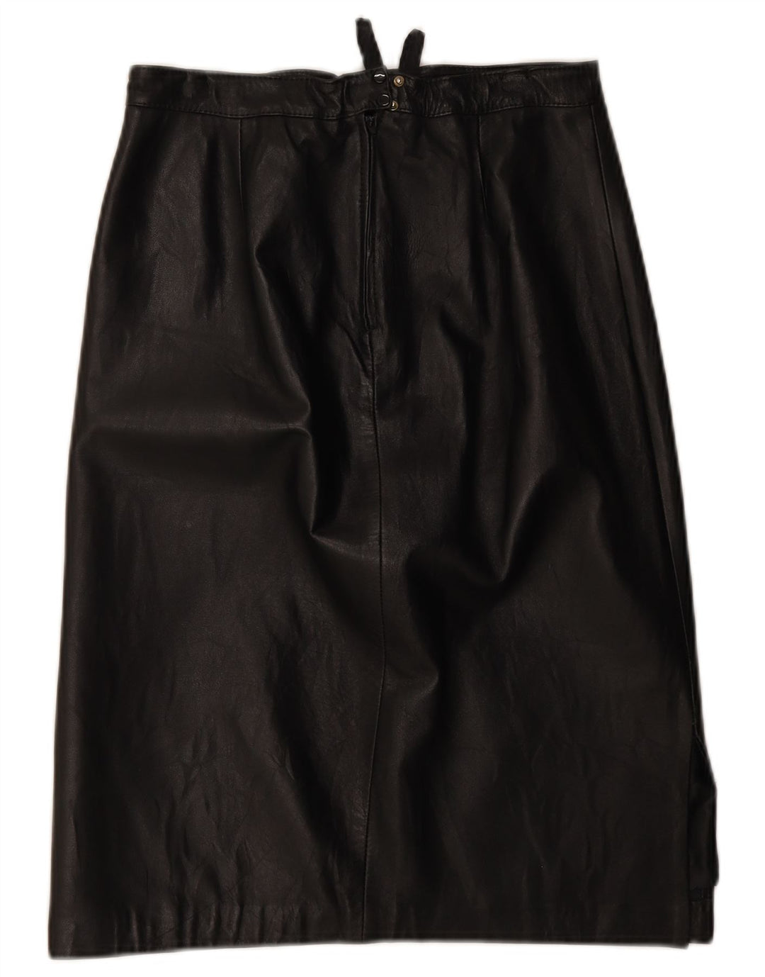 Vintage lædernederdel til kvinder W28 Medium Black