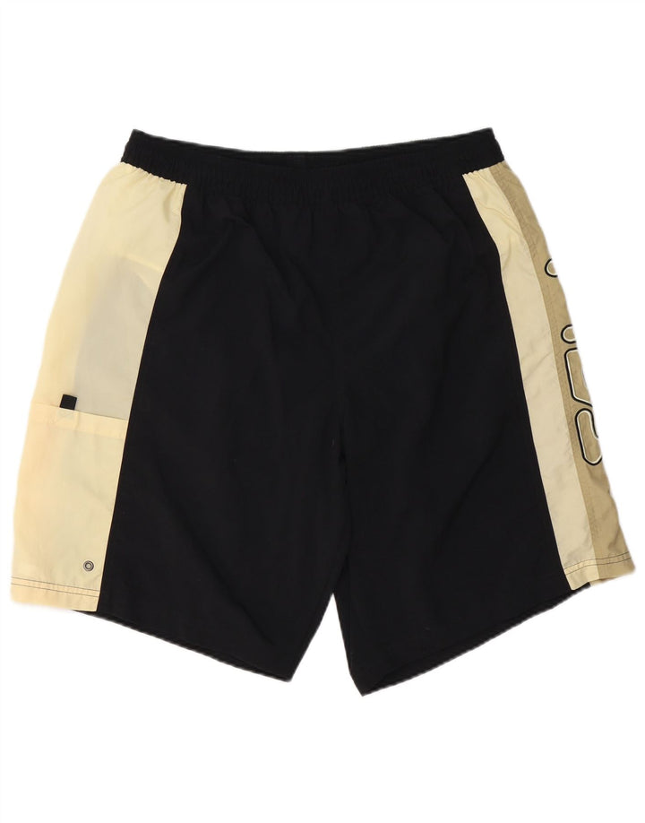 FILA Grafiske svømmeshorts til mænd XL Sort Colourblock Polyester