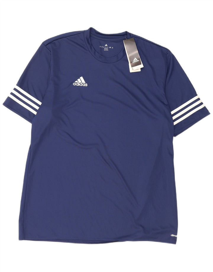 Adidas Herre Climalite T-Shirt Top XL Navy Blue Polyester