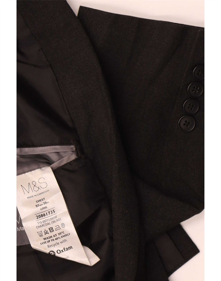 Marks & Spencer Herre Longline 2-knaps blazerjakke UK 38 Medium Grey