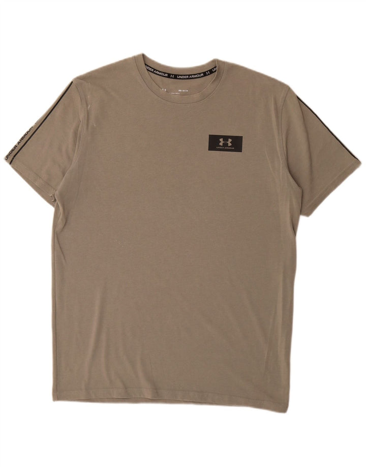 UNDER ARMOUR Herre Heat Gear Grafisk T-Shirt Top Medium Grå