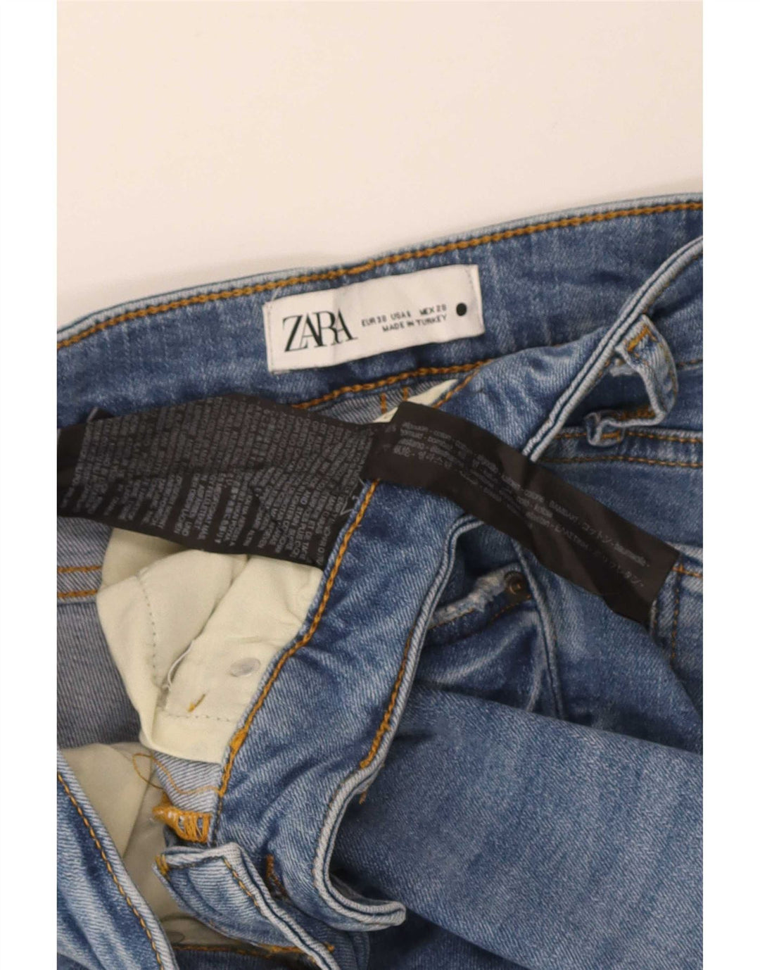 Zara Dame Flared Jeans EU 38 Small W28 L32 Blå Bomuld