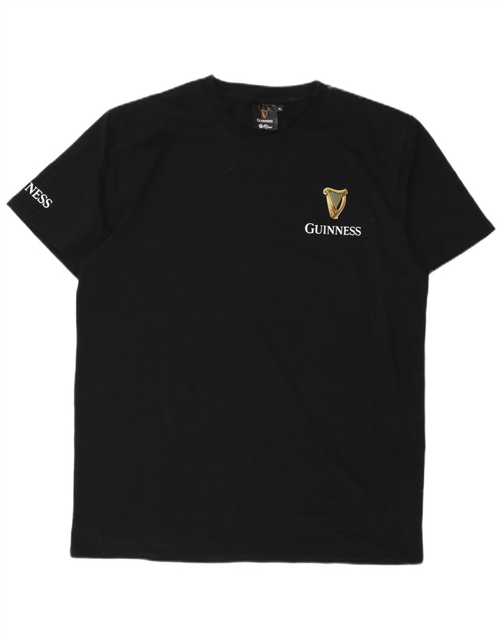 Guinness Dame Grafisk T-Shirt Top UK 18 XL Sort Bomuld