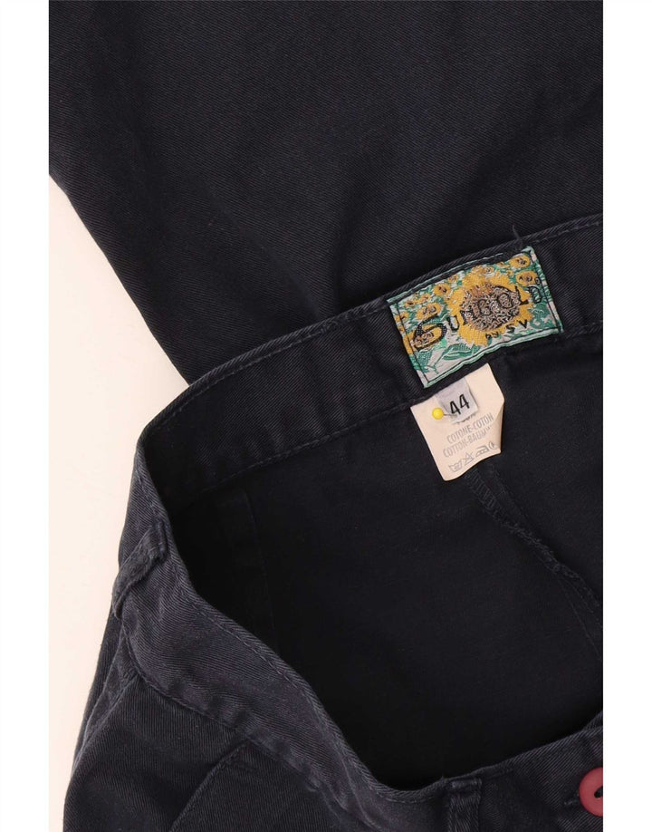 Vintage Bermuda Cargo Shorts til kvinder IT 44 Medium W28 Marineblå Bomuld