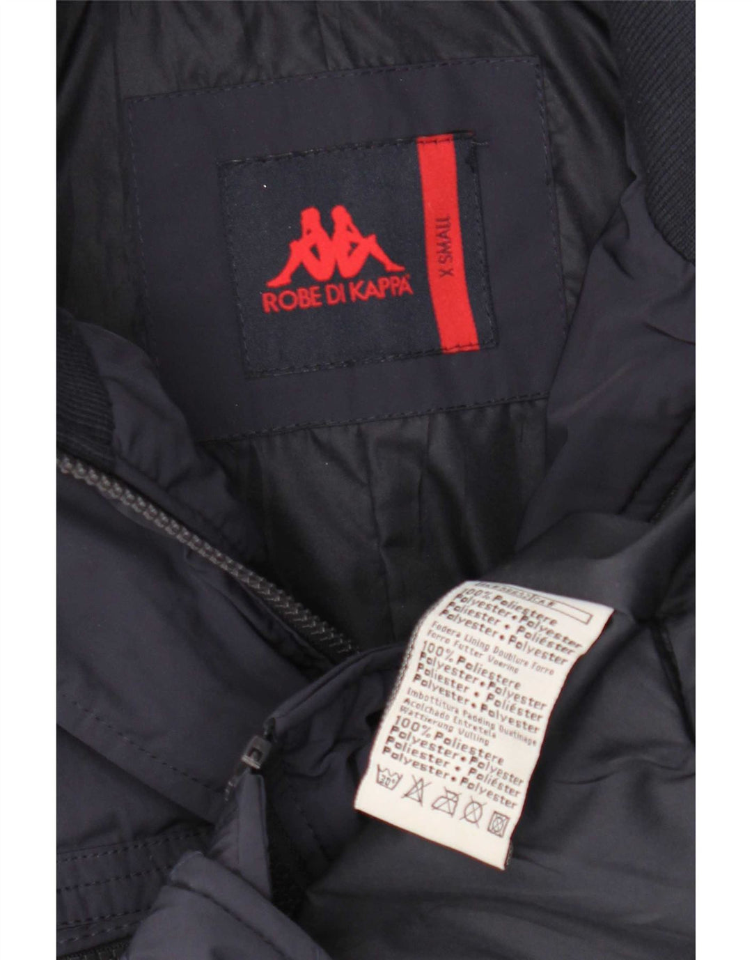 Kappa Herre quiltet jakke UK 34 XS Navy Blue Polyester