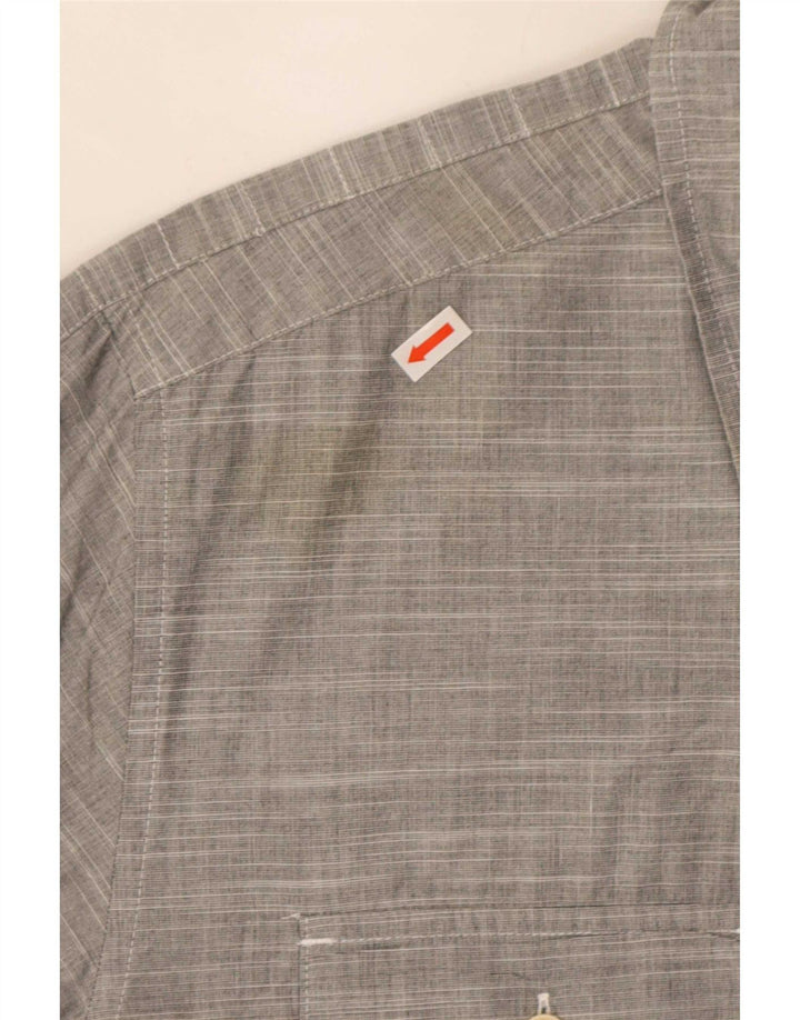 Quiksilver herreskjorte XL gråstribet bomuld