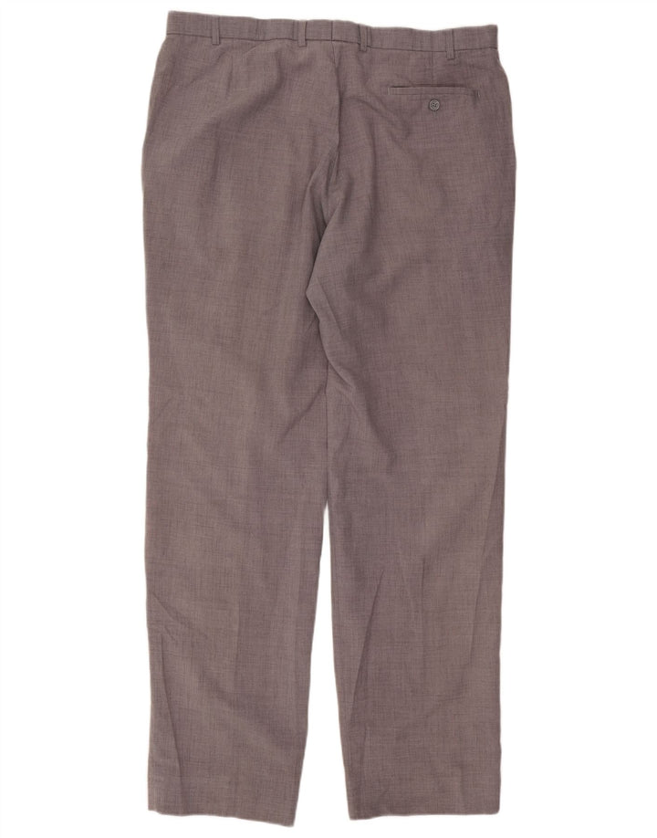 Marks & Spencer Straight Suit Bukser til mænd W40 L35 Grå polyester
