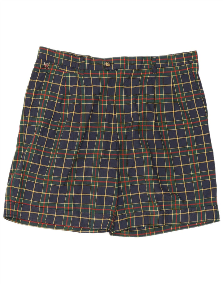 BELFE & BELFE Chino-shorts til mænd IT 54 2XL W38 Marineblå ternet polyester