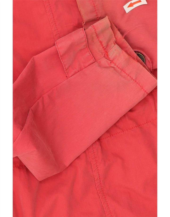 Fat Face Dame Hætte Duffle Jacket UK 10 Lille Rød Bomuld