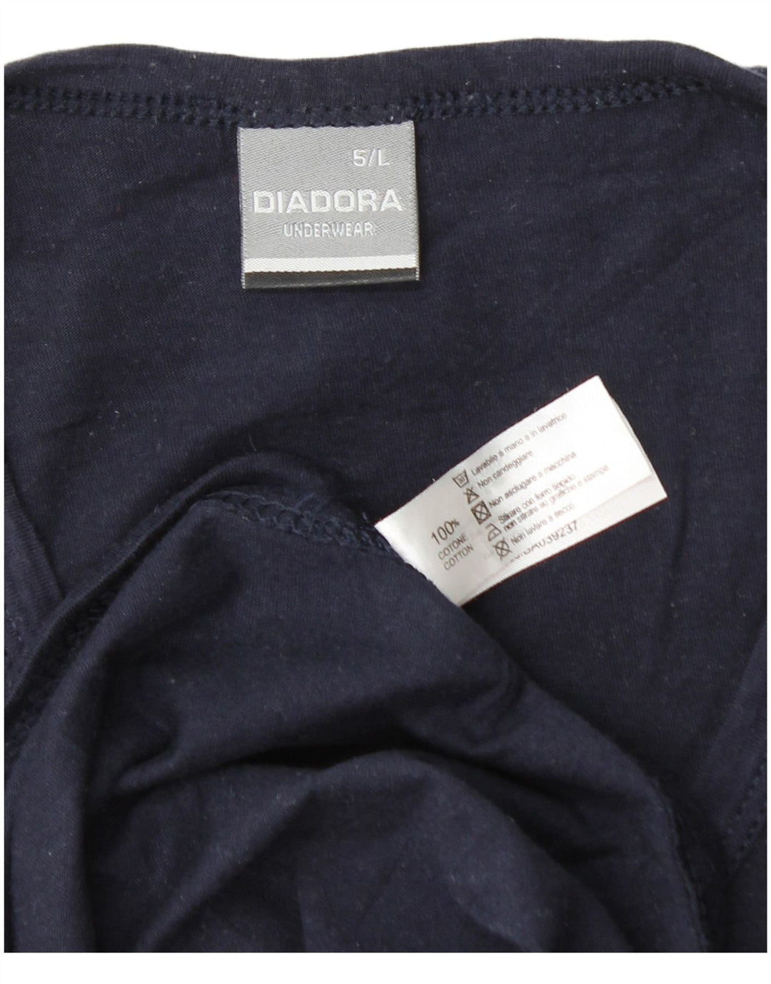 Diadora Herre T-shirt Top Stor marineblå bomuld