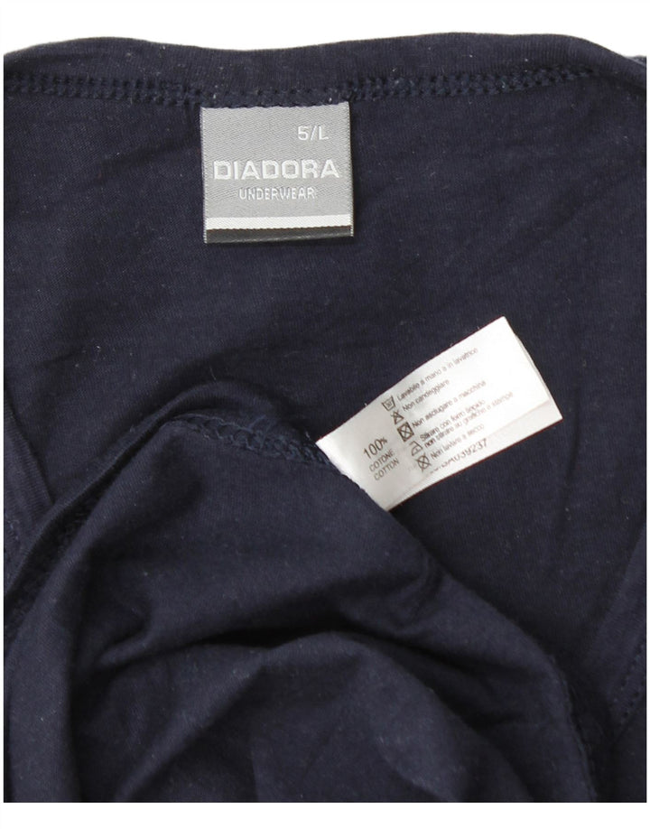 Diadora Herre T-shirt Top Stor marineblå bomuld