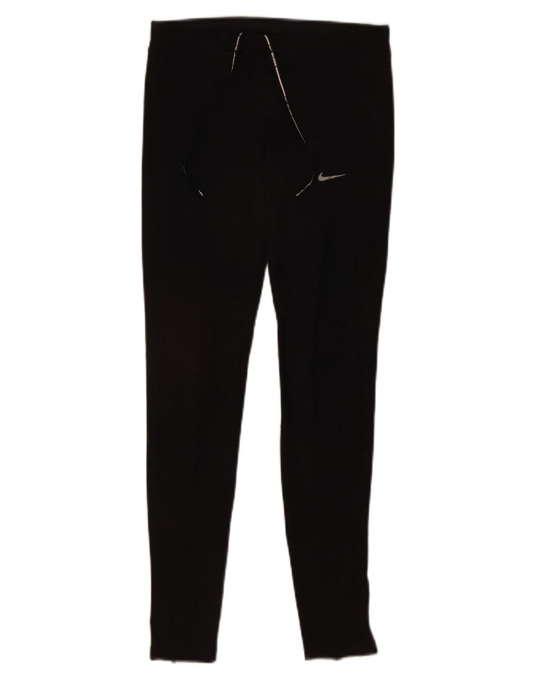 Nike Dame Dri Fit Leggings UK 10 Small Black Polyester