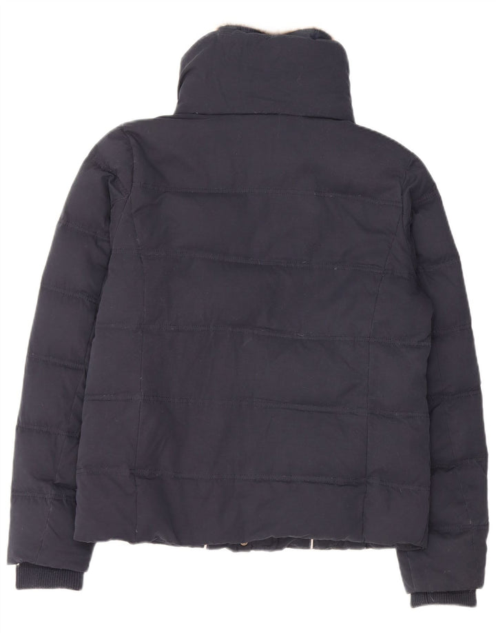 FAT FACE Dame polstret jakke UK 12 Medium Navy Blue Polyester