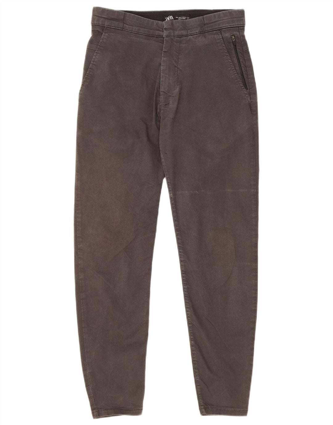 Zara Herre Slim Chino Bukser Small W30 L25 Grå Bomuld