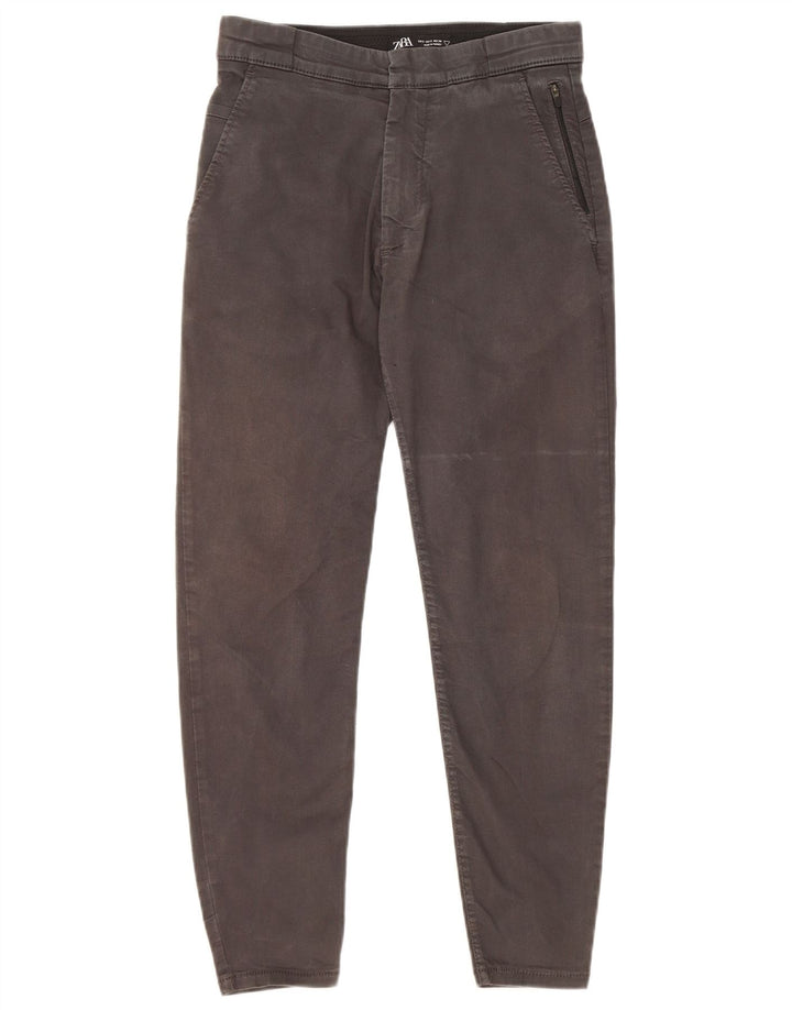 Zara Herre Slim Chino Bukser Small W30 L25 Grå Bomuld