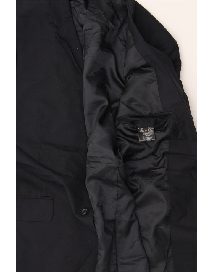 JAEGER Mens 2 Button Blazer Jacket UK 42 XL Navy Blue Wool Vintage Jaeger and Second-Hand Jaeger from Messina Hembry 