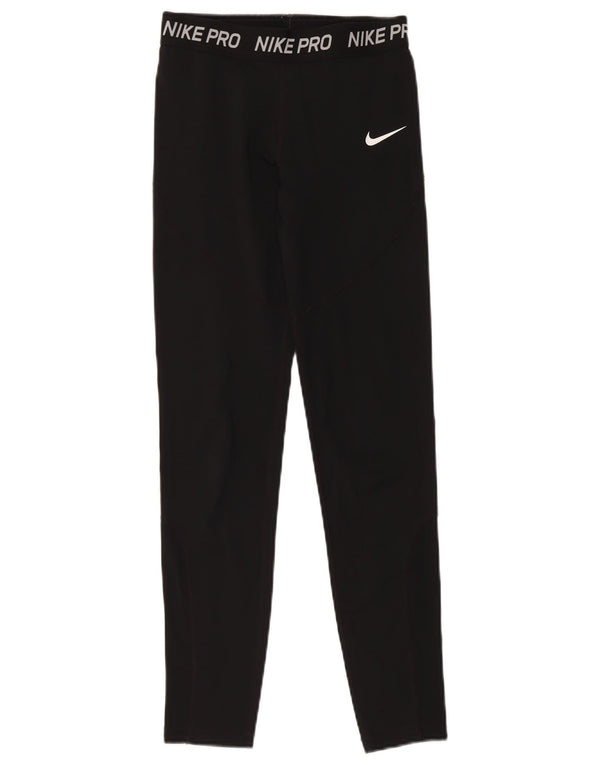 Nike piger Dri Fit grafiske leggings 13-14 år XL sort