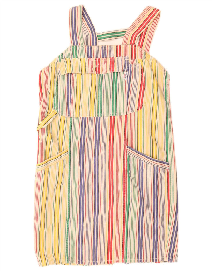 Benetton Dame Pinafore Dress IT 40 Lille flerfarvet stribet bomuld