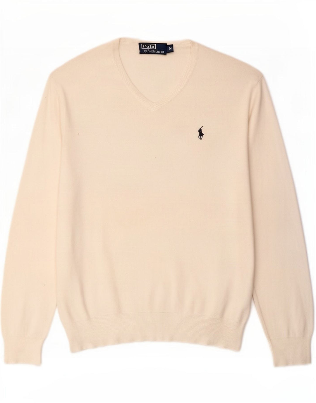 Polo Ralph Lauren Herre V-hals sweater Medium hvid bomuld