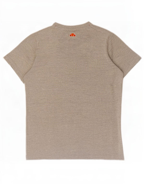 Ellesse Mens Graphic T-Shirt Top Small Grey Flecked Cotton