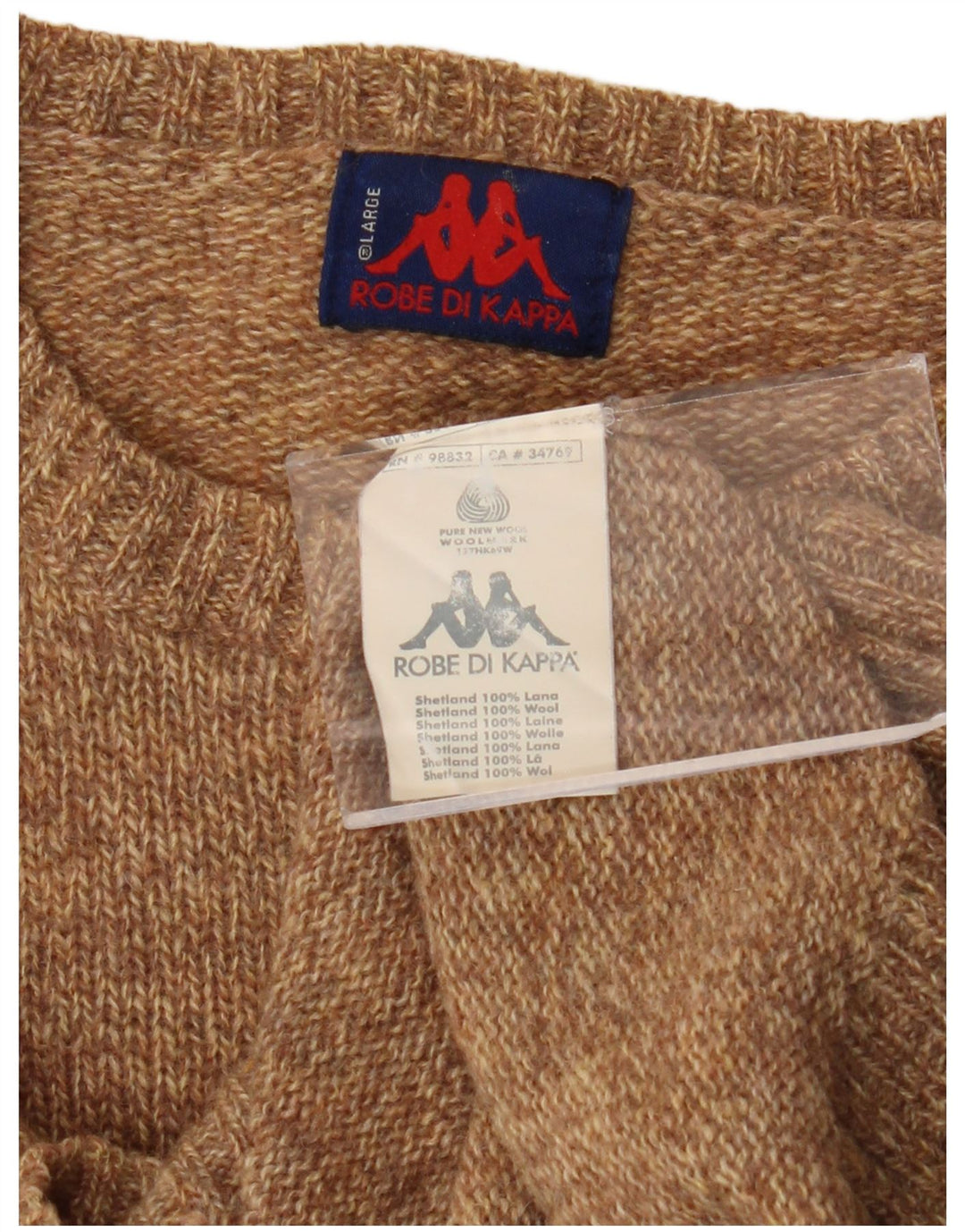 Kappa dame sweater med rund hals DK 16 Stor brun uld
