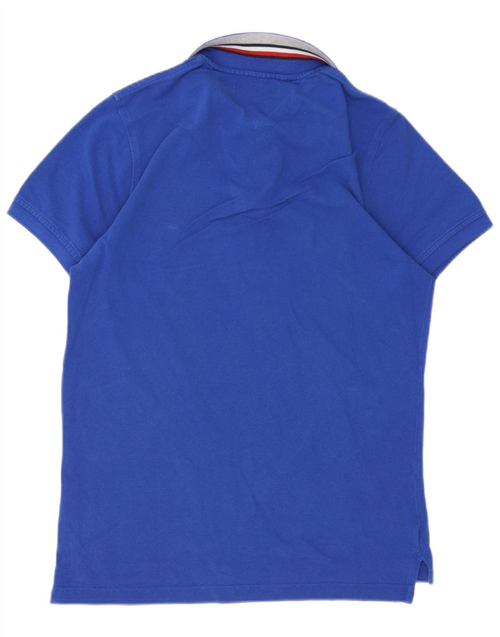 Tommy Hilfiger Herre Slim Fit Polo Shirt Medium Blue Bomuld