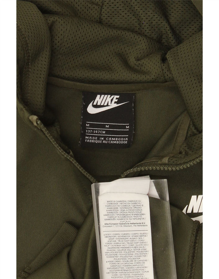 Nike hættetrøje med lynlås til drenge 10-11 år Medium Khaki Polyester