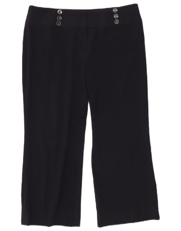 Marks & Spencer Dame Cropped Trousers UK 16 Large W36 L26 Navy Blue