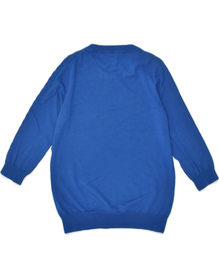 J. CREW Womens Crew Neck Jumper Sweater UK 12 Medium Blue Wool | Vintage J. Crew | Thrift | Second-Hand J. Crew | Used Clothing | Messina Hembry 