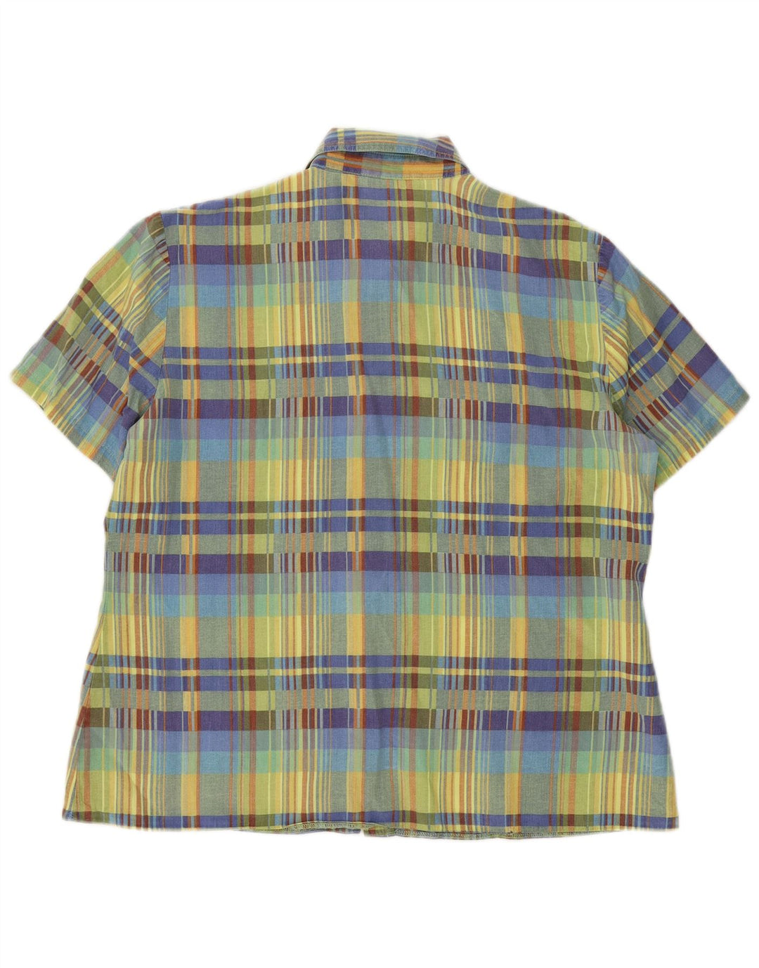 VINTAGE Womens Short Sleeve Shirt UK 16 Large Multicoloured Check