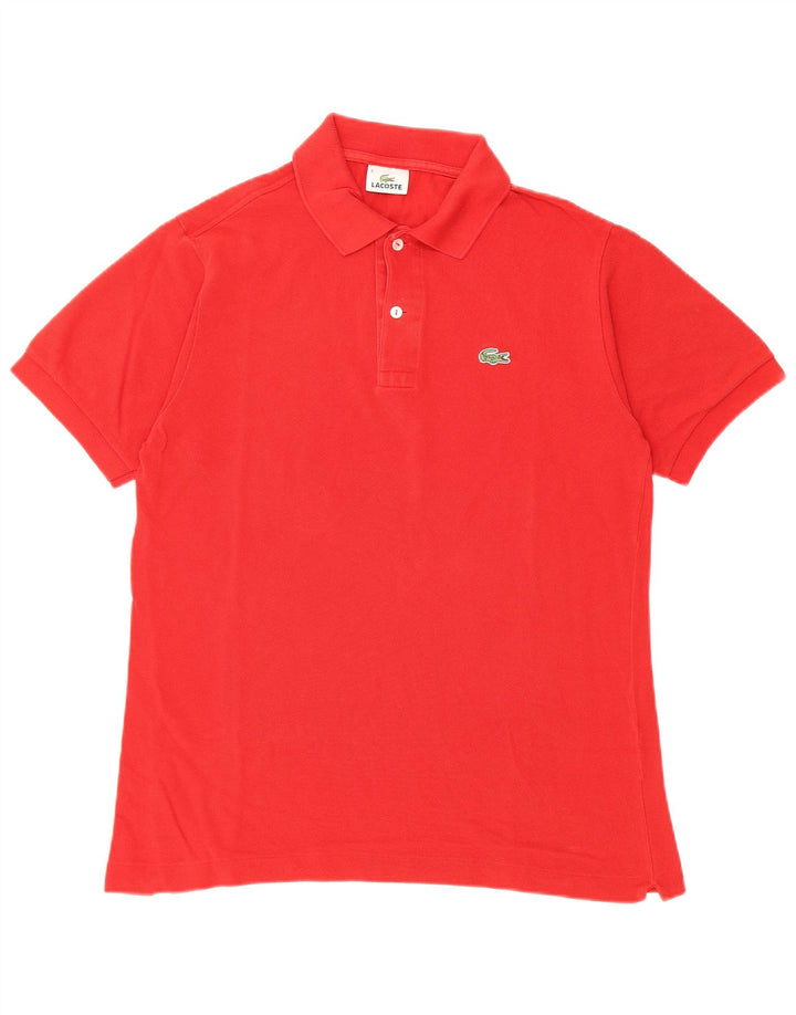 Lacoste herre poloshirt størrelse 4 Medium rød bomuld