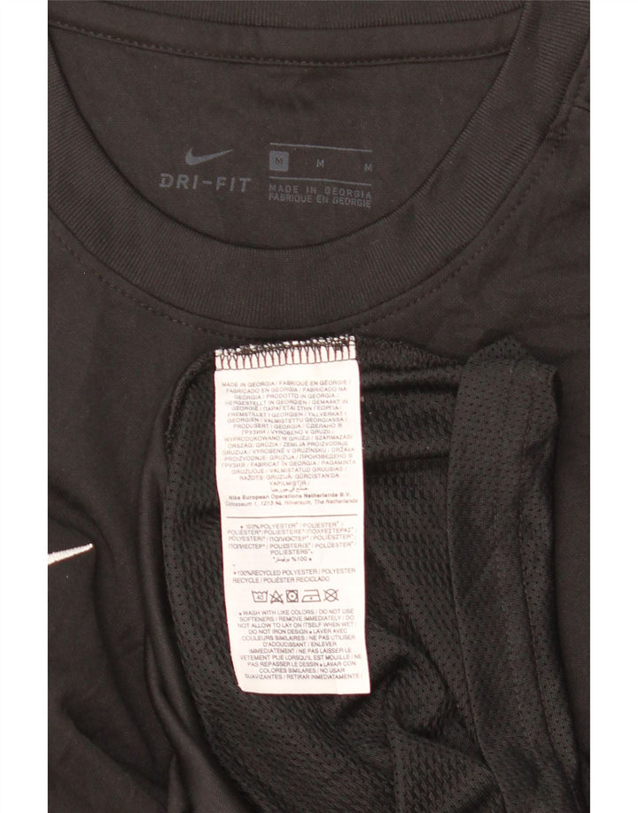 Nike Herre Dri Fit Top Langærmet Medium Sort Polyester