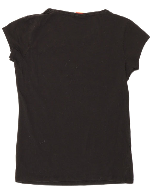 Ellesse Womens Heritage Grafisk T-Shirt Top UK 14 Large Black