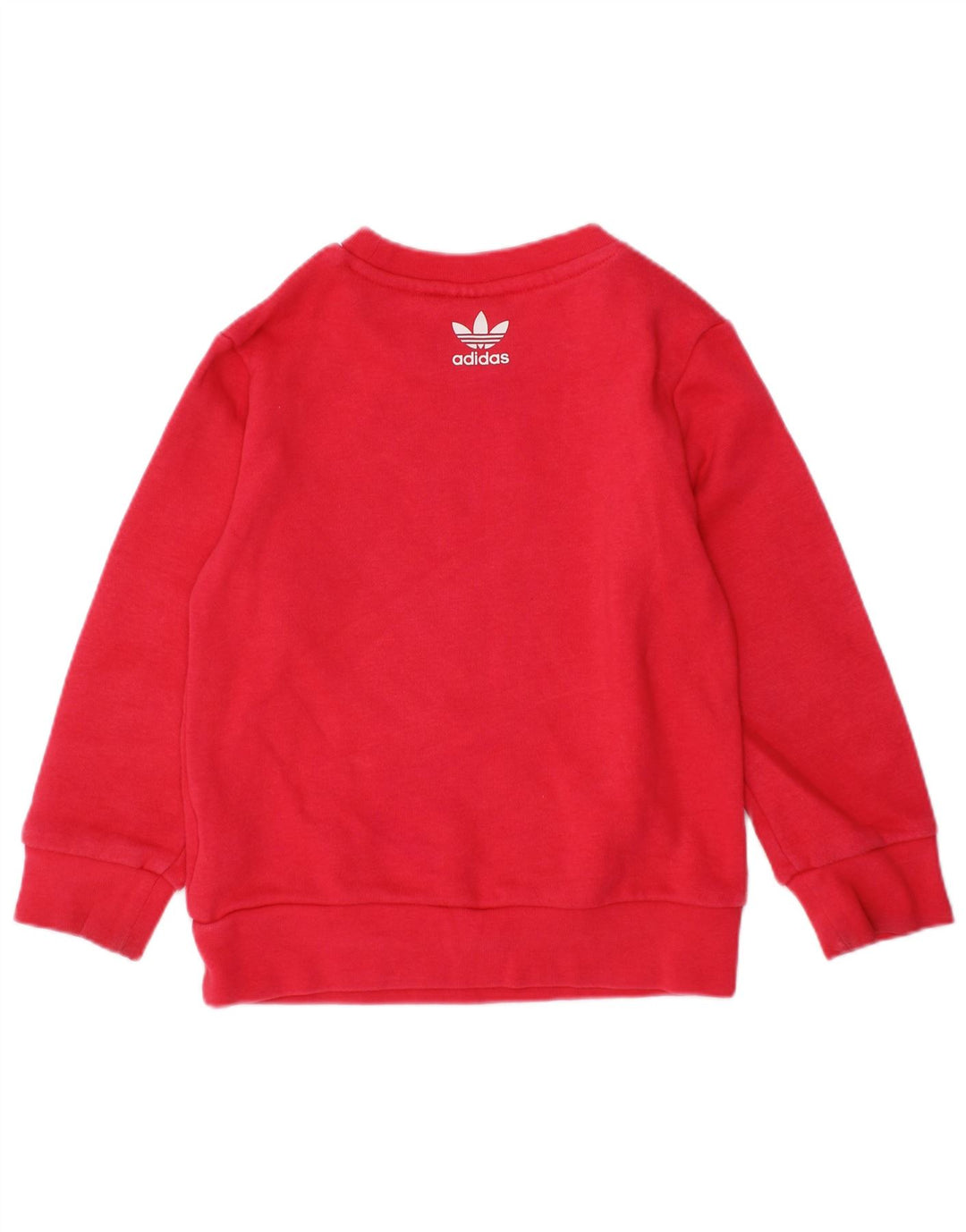 ADIDAS Baby Girls Grafisk Sweatshirt Jumper 18-24 måneder Pink Bomuld