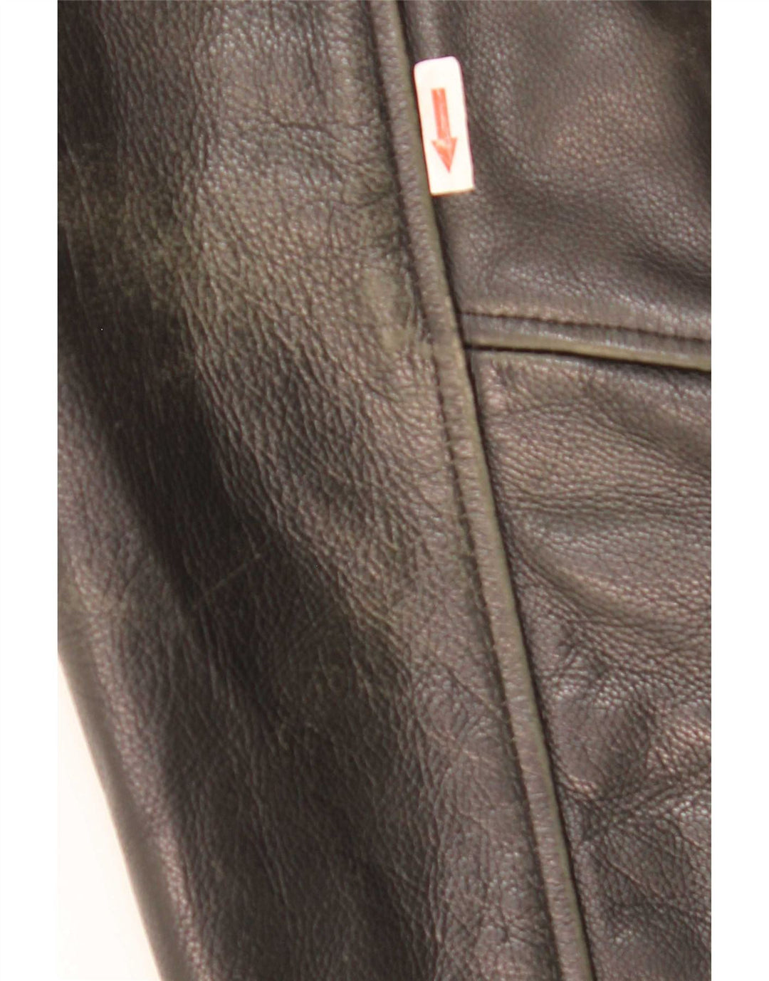 Vintage Herre Military Læderjakke UK 42 XL Sort