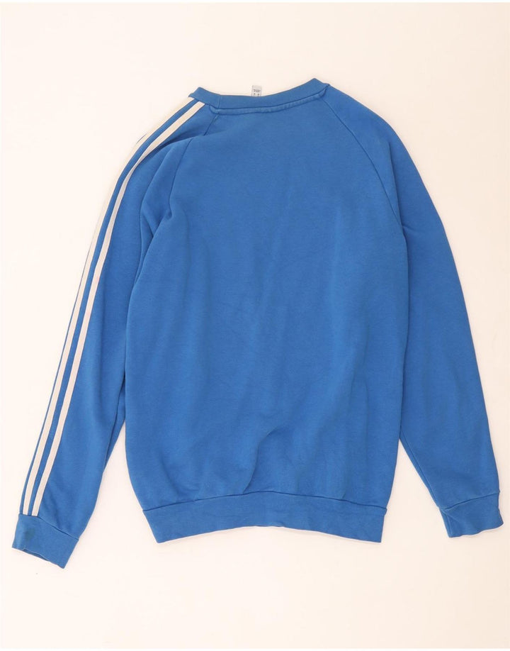 Adidas sweatshirt til mænd mellemblå bomuld